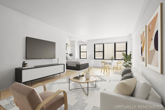 2 Tudor City Pl Unit 2Os, New York City, NY 10017 - living room featuring light wood finished floors