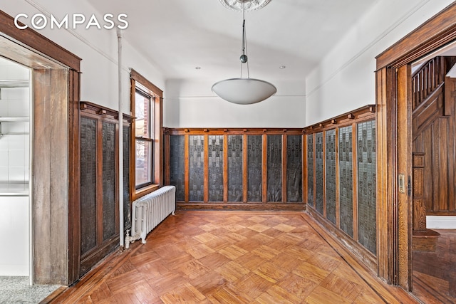 hallway with radiator