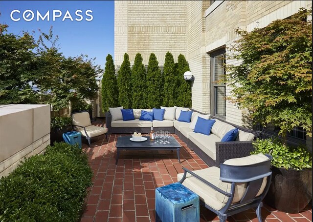 1 Hanson Pl Unit 15M, New York City, NY 11243 - view of patio featuring outdoor lounge area