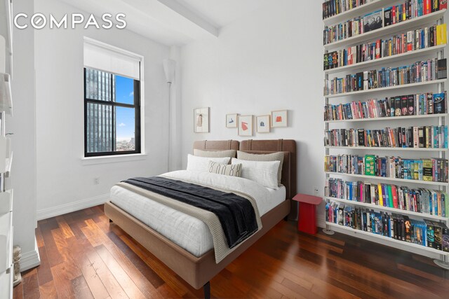 1 Hanson Pl Unit 15M, New York City, NY 11243 - bedroom featuring wood-type flooring and baseboards
