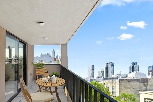 balcony featuring a city view