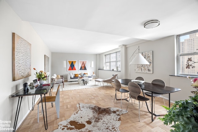 dining area with baseboards