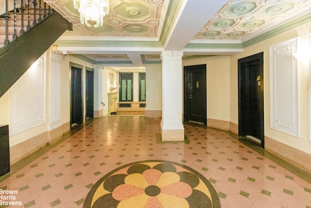 building lobby featuring stairs