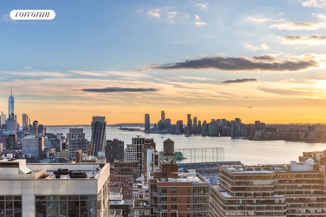 city view featuring a water view