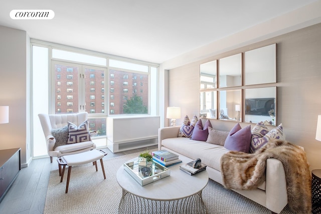 385 1st Ave Unit 8F, New York City, NY 10010 - living area featuring wood finished floors