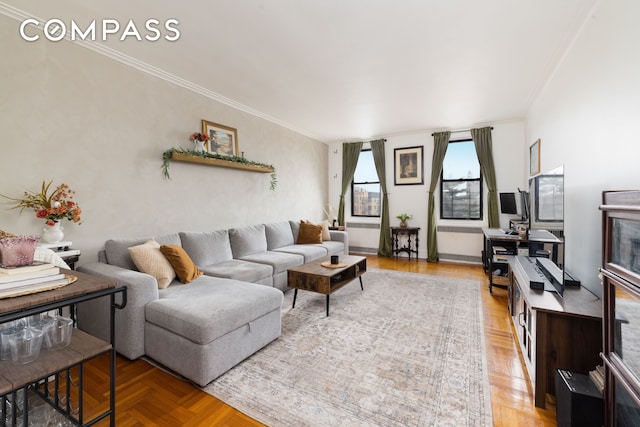 1680 Ocean Ave Unit 6D, New York City, NY 11230 - living area featuring crown molding