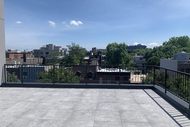 view of patio featuring a city view