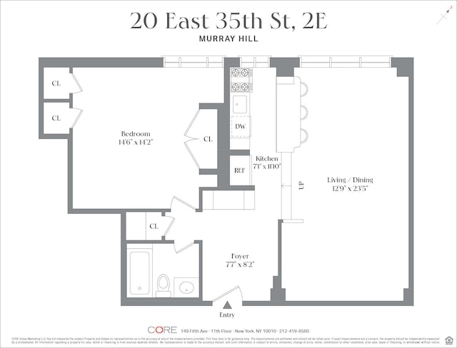 20 E 35th St Unit 2E, New York City, NY 10016 - view of layout