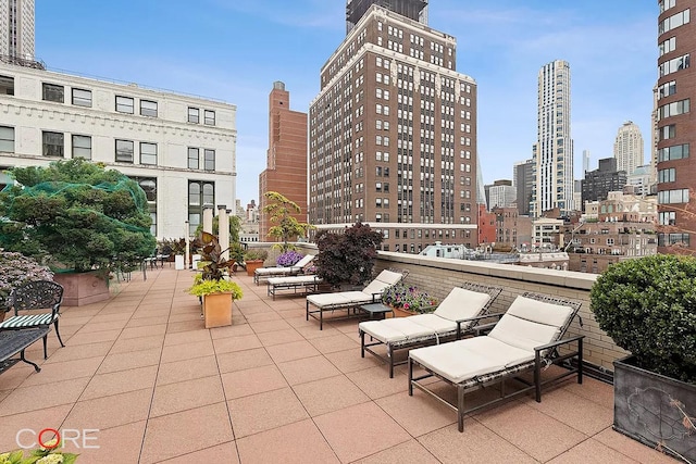 20 E 35th St Unit 2E, New York City, NY 10016 - view of patio / terrace featuring a view of city