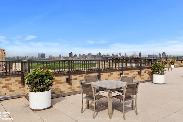 10 W 66th St Unit 4F, New York City, NY 10023 - view of patio featuring a skyline view