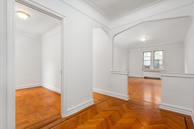 hallway with baseboards