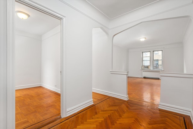 680 W 204th St Unit 3-F, New York City, NY 10034 - hallway with baseboards and cooling unit