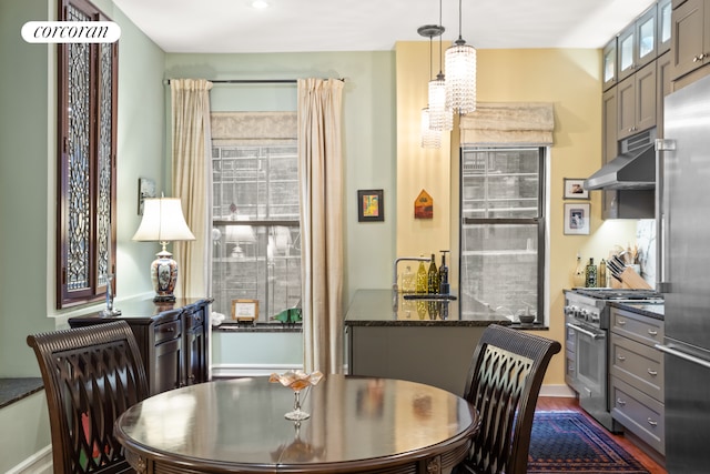 view of dining room