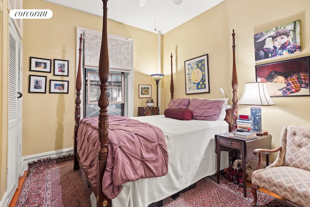 bedroom with baseboards