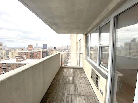 balcony featuring a view of city