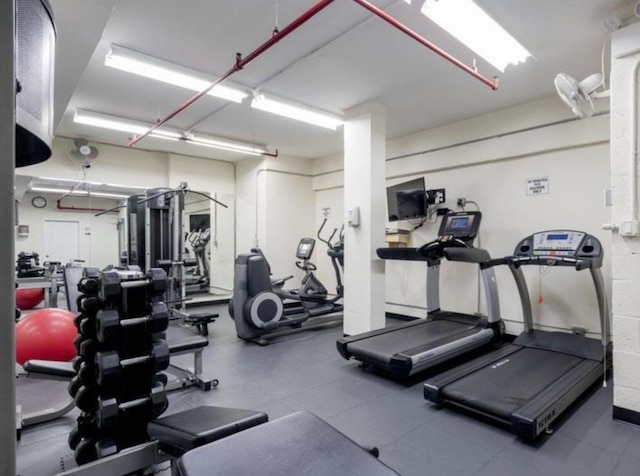 view of workout area