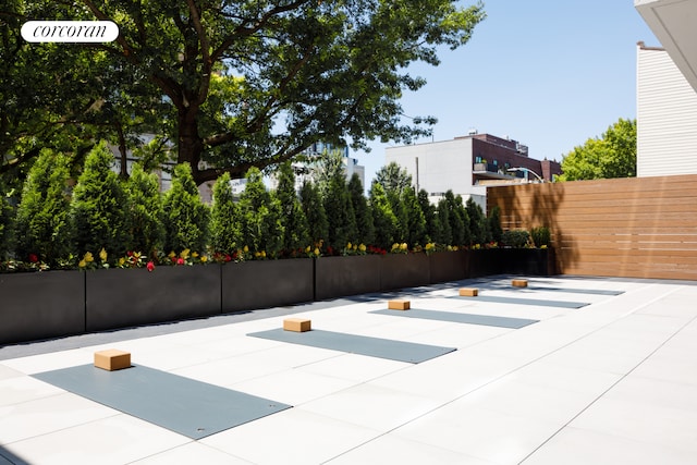 view of patio / terrace with fence