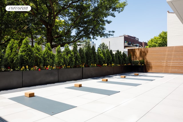 27-09 40th Ave Unit 3G, New York City, NY 11101 - view of patio / terrace with fence