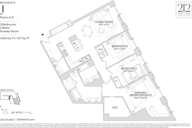 212 W 72nd St Unit 7J, New York City, NY 10023 - floor plan / room layout