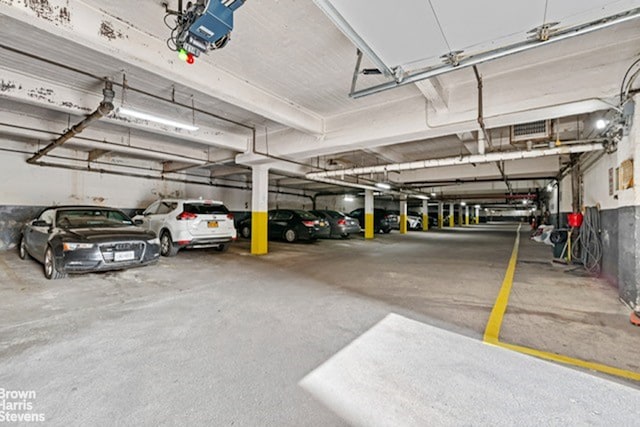 parking deck with a garage door opener