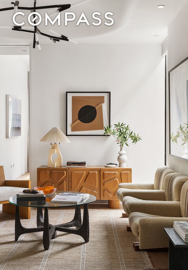 325 W Broadway Unit 7B, New York City, NY 10013 - living area with wood finished floors