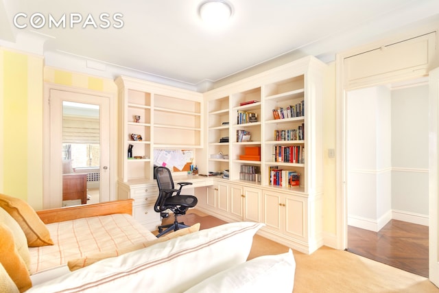 8 E 96th St Unit 7C, New York City, NY 10128 - office with built in desk and baseboards