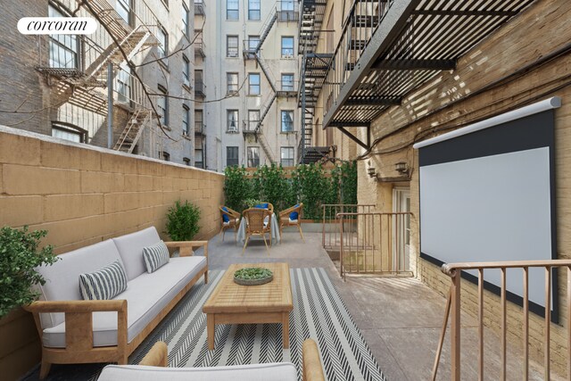 5 W 107th St Unit 1A, New York City, NY 10025 - view of patio / terrace featuring outdoor lounge area