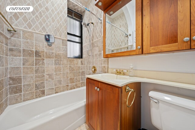5 W 107th St Unit 1A, New York City, NY 10025 - full bath with bathing tub / shower combination, vanity, and toilet