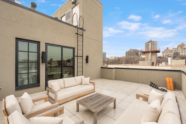 303 W 113th St Ph, Ph, New York City, NY 10026 - view of patio / terrace with an outdoor living space and a city view