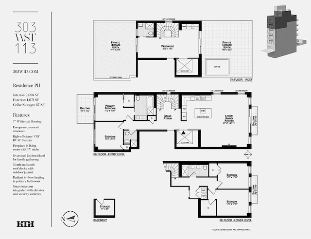 303 W 113th St Ph, Ph, New York City, NY 10026 - floor plan / room layout