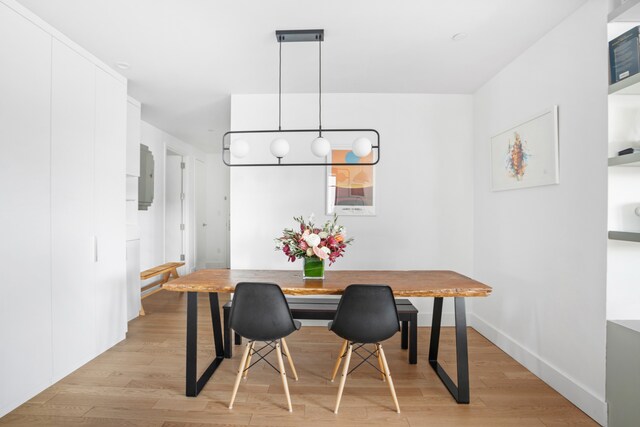 living area featuring light wood-type flooring