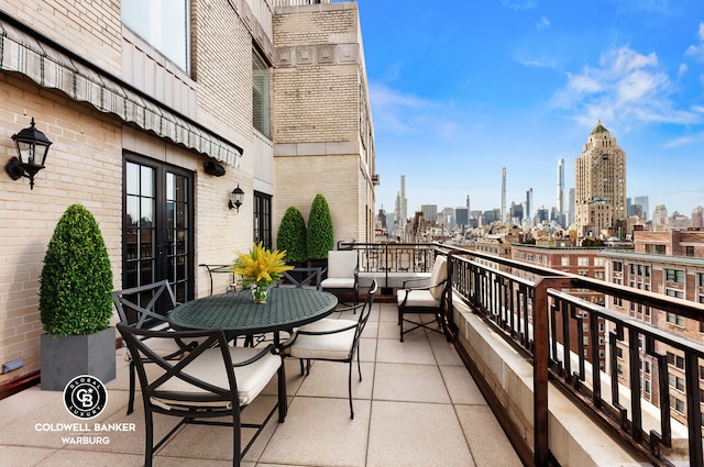 balcony with a city view