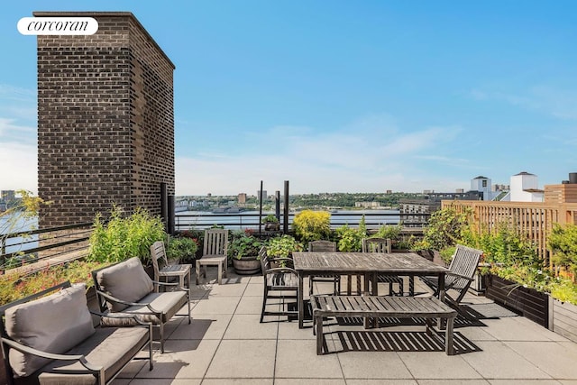 600 W 111th St Unit 10D, New York City, NY 10025 - view of patio featuring outdoor dining area and a city view