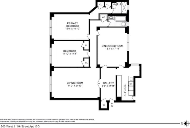 600 W 111th St Unit 10D, New York City, NY 10025 - view of home floor plan