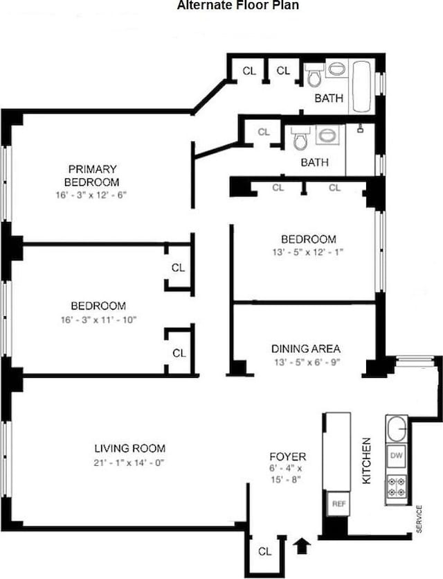 600 W 111th St Unit 10D, New York City, NY 10025 - view of home floor plan