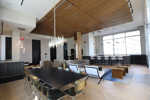 view of dining space