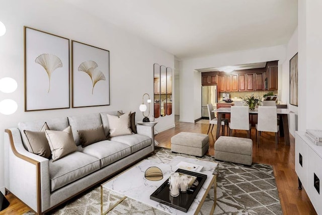 living room featuring wood finished floors