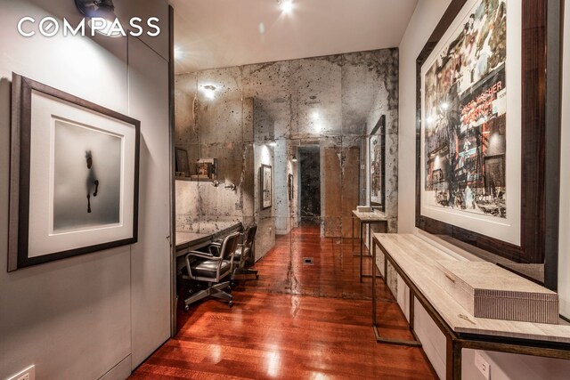 40 Mercer St Unit 9, New York City, NY 10013 - hallway featuring wood finished floors and a desk