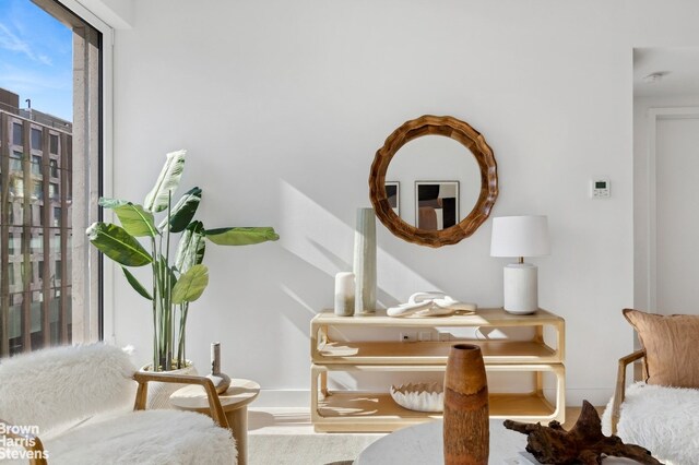 sitting room featuring baseboards