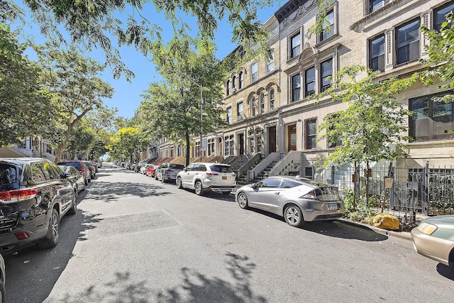 view of road featuring a residential view