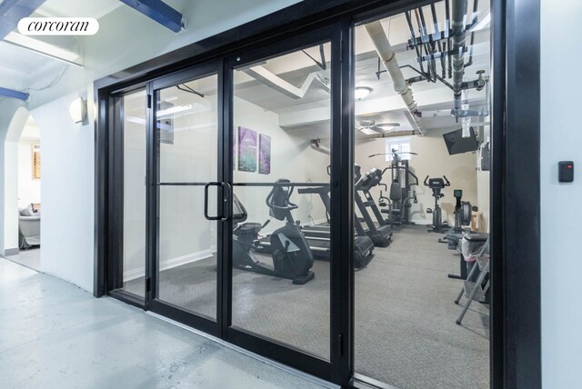 76-15 35th Ave Unit 6O, New York City, NY 11372 - workout area featuring visible vents and arched walkways
