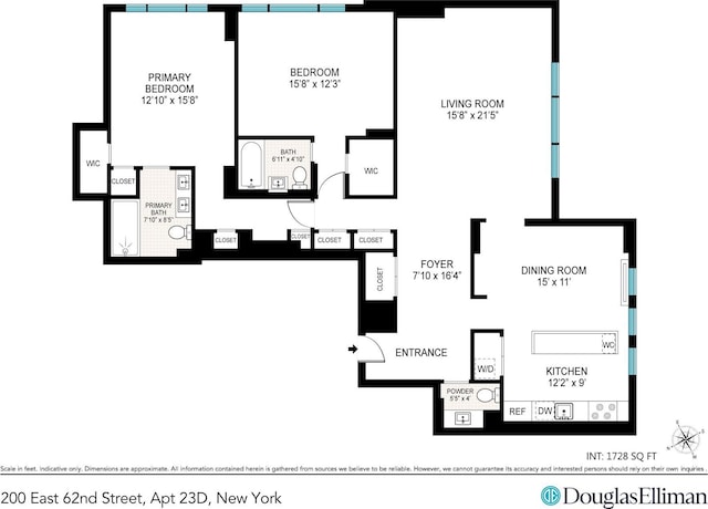 200 E 62nd St Unit 23D, New York City, NY 10065 - floor plan / room layout