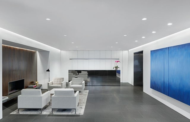 200 E 62nd St Unit 23D, New York City, NY 10065 - building lobby with recessed lighting
