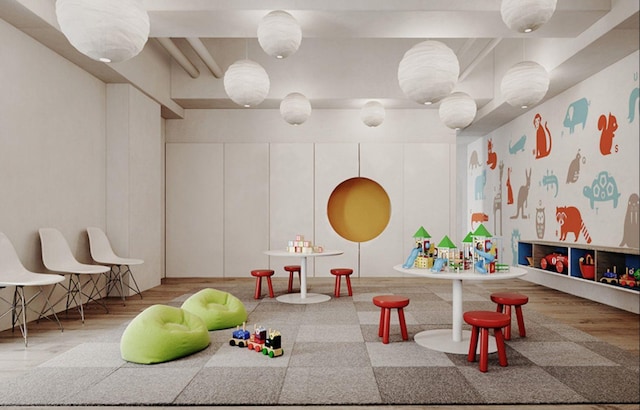 200 E 62nd St Unit 23D, New York City, NY 10065 - playroom featuring wood finished floors