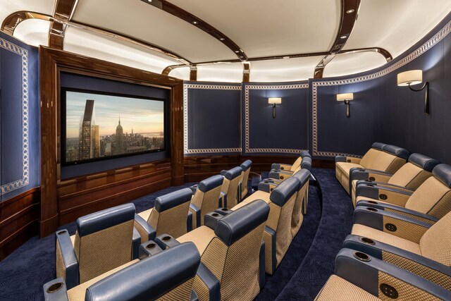 53 W 53rd St Unit 49A, New York City, NY 10019 - home theater room with carpet floors