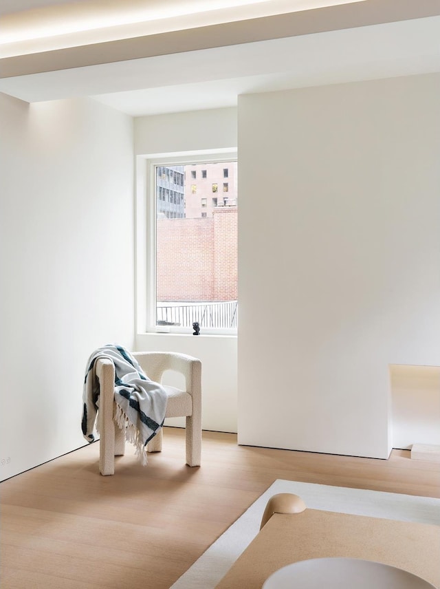 interior space with wood finished floors