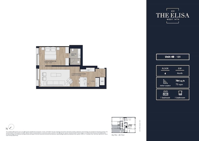 251 W 14th St Unit 4-B, New York City, NY 10011 - view of floor plan / room layout