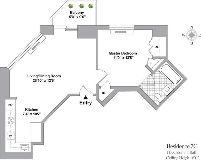 206 E 95th St Unit 7C, New York City, NY 10128 - plan