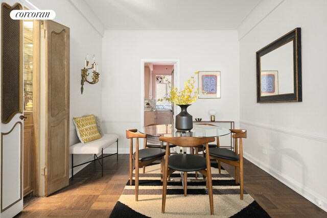 dining area with baseboards