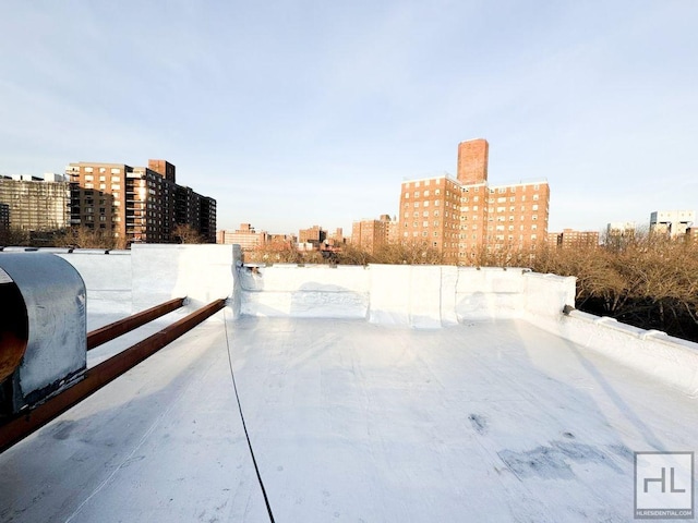 view of patio / terrace with a view of city